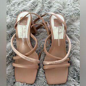Nude Dolce Vita Wrap Block Heels